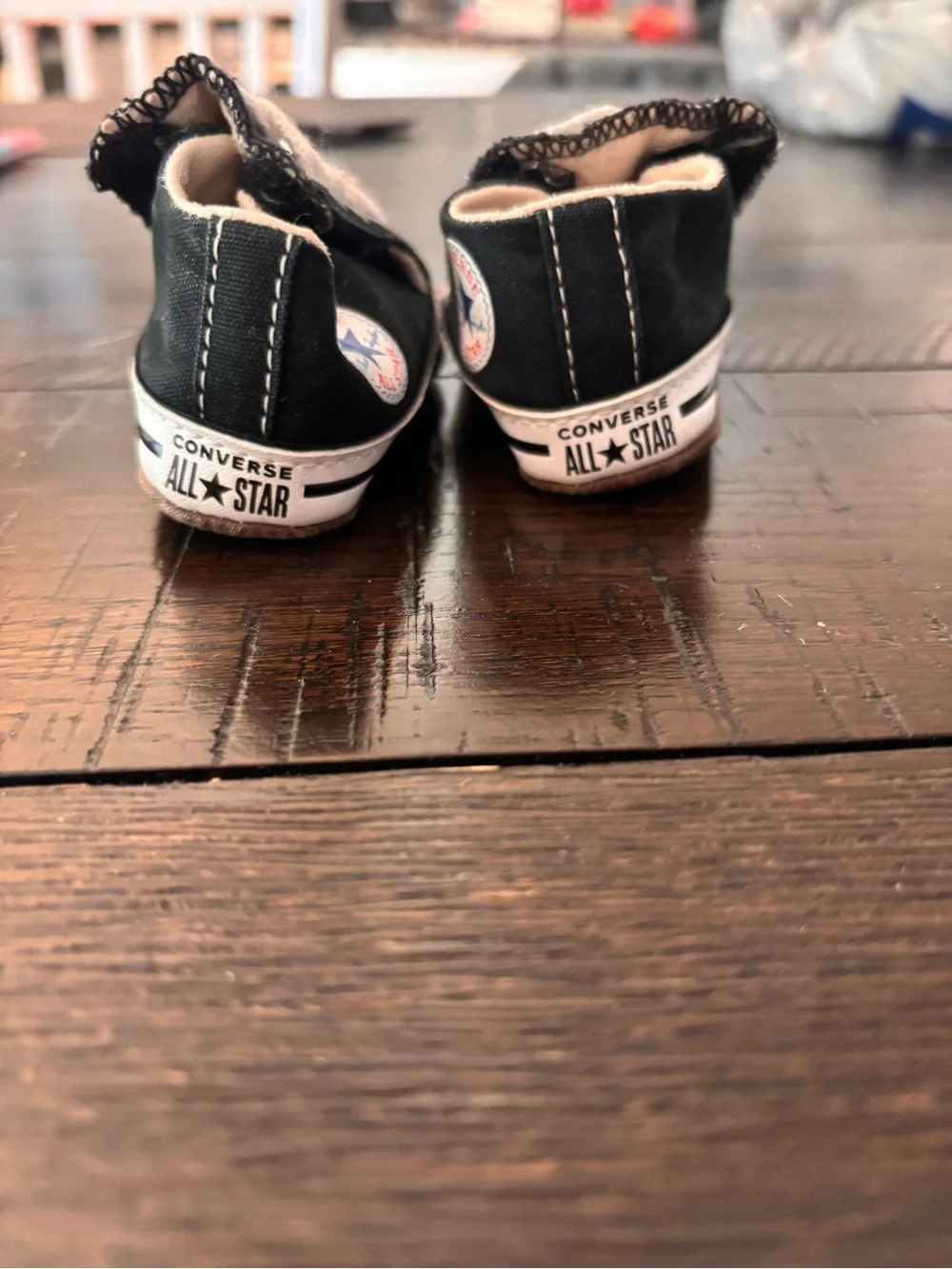 Converse Baby Pink and Black Canvas Sneakers